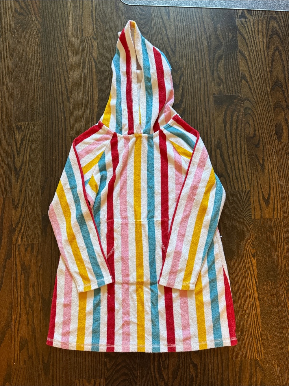 Hanna Andersson Hooded Towel Poncho - Red, Yellow, Blue, Pink, White